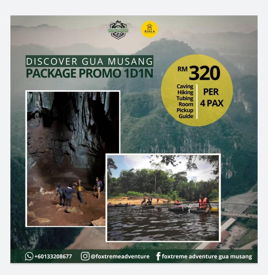 Rihla Dataran Tengah Hostel Gua Musang Exterior foto